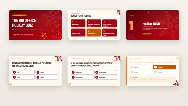 Quiz deck: 118 editable slides with host notes