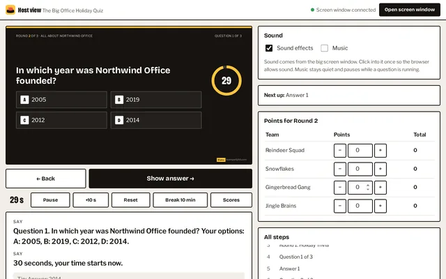 Host view on your laptop